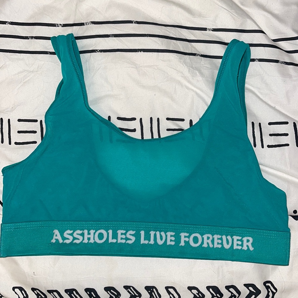 Assholes Live Forever mesh sports bra